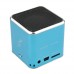 Mini Cube Portable Digital Speaker TF Card Slot Blue