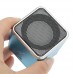 Mini Cube Portable Digital Speaker TF Card Slot Blue