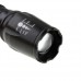 Professional CREE XML-T6 Zoom Adjustable Waterproof Flashlight with Clamp 3 Modes 1600 Lumens