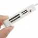 Portable 3 Ports USB HUBS & SD/MS/M2/TF Card Reader