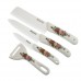 Bestlead Eco-friendly Ceramic Knives Set with Peony Patterns High Quality Noble Good-looking