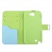 Inner Plastic Case Color Match Leather Case Cover for SS Galaxy NoteII N7100
