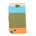 Inner Plastic Case Color Match Leather Case Cover for SS Galaxy NoteII N7100