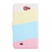 Inner Plastic Case Color Match Leather Cover for SS Galaxy NoteII N7100