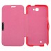 Back Plastic Case With Front Leather Cover for SS Galaxy NoteII N7100