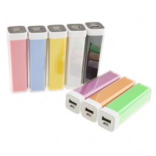 2600mAh USB Power Bank External Battery Charger for Mobile Phones Many Colors