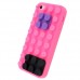 Brick Block Silicone Rubber Skin Soft Back Case Cover for iPhone 5