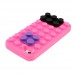 Brick Block Silicone Rubber Skin Soft Back Case Cover for iPhone 5