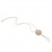 Fashion Rhinestone Decor Hollow Ball Tassels Necklace Silver