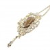 Fashion Rhinestone Oval Pendant Necklace Jewelry