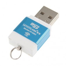 SY-M83 Hi-Speed Card Reader USB Blue