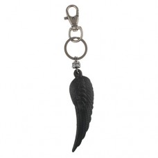 Feather Decor Carabiner Metal Ring Keychain