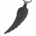 Feather Decor Carabiner Metal Ring Keychain