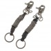 Metal Rings Skull Decor Carabiner Keychain