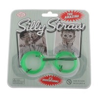 Novelty Toy Gift Gag Drinking Soft Silly Straw Eye Glasses