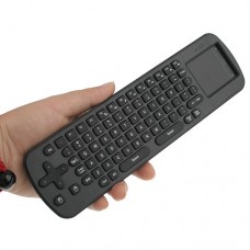 RC12 Air Mouse Presenter 2.4GHz + QWERTY Keyboard + Touch Panel for Tablet PC Android TV Box HTPC- Black