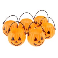 Cute Halloween Pumpkin Shape Pendant Plastic A Set Of Six
