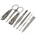 7 in 1 Nail Clippers Tweezers Manicure Pedicure Tool Kit Set