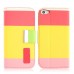 With Inner Plastic & Card Slots Leather Case Cover for iPhone 5