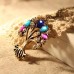 Fashion Crystal Decor Tree Pendant Sweater Necklace