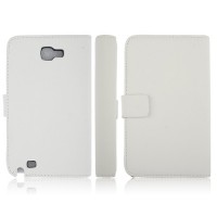 5.3 Inch Protective Leather Stand Case for Samsung Galaxy Note I9220 Smart Phone- White