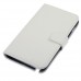 5.3 Inch Protective Leather Stand Case for Samsung Galaxy Note I9220 Smart Phone- White