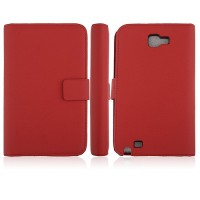 5.3 Inch Protective Leather Stand Case for Samsung Galaxy Note I9220 Smart Phone- Red