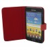 5.3 Inch Protective Leather Stand Case for Samsung Galaxy Note I9220 Smart Phone- Red