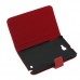 5.3 Inch Protective Leather Stand Case for Samsung Galaxy Note I9220 Smart Phone- Red