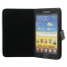 5.3 Inch Protective Leather Stand Case for Samsung Galaxy Note I9220 Smart Phone- Black