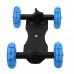 Blue TableTop Compact Dolly Kit Skater Wheel Camera Truck for Video DSLR