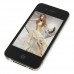 A4S Quad Band Phone 3.5 Inch Capacitive Touch Screen Single SIM Card WiFi 4GB- Black