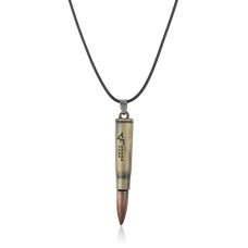 Bullet Pendant Necklace with Extend Chain
