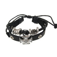 Double-layer Roman Cross Style Bracelet