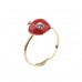 Elegant Apple Style Rhinestone Decor Ring Jewelry