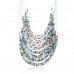 Multi-layer Rice Pearls Earrings Necklace Jewelry Set