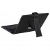 Black Leather Stand Case Micro USB Keyboard for 8.0 Inch Tablet PC