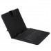 Black Leather Stand Case Mini USB Keyboard for 9.7 Inch Tablet PC