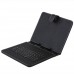 Black Leather Stand Case Mini USB Keyboard for 9.7 Inch Tablet PC