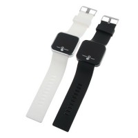 LED Round Sport Style Touch Screen Watch Silicone Band