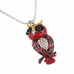 Owl Pendant Rhinestone Decor Necklace Jewelry