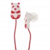 Lovely Panda 3.5mm Port Ear Type Headphone Earphone