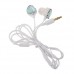 Bling Bling Heart Pattern In-ear 3.5mm Port Earphone Headset Three Color for Choose