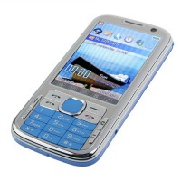 N100 TV Phone Dual Band Dual SIM Card Dual Camera Bluetooth FM 3.2 Inch Touch Screen- Blue