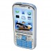 N100 TV Phone Dual Band Dual SIM Card Dual Camera Bluetooth FM 3.2 Inch Touch Screen- Blue