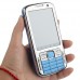 N100 TV Phone Dual Band Dual SIM Card Dual Camera Bluetooth FM 3.2 Inch Touch Screen- Blue