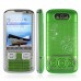 N100 TV Phone Dual Band Dual SIM Card Dual Camera Bluetooth FM 3.2 Inch Touch Screen- Green