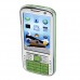 N100 TV Phone Dual Band Dual SIM Card Dual Camera Bluetooth FM 3.2 Inch Touch Screen- Green