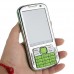 N100 TV Phone Dual Band Dual SIM Card Dual Camera Bluetooth FM 3.2 Inch Touch Screen- Green