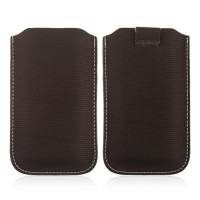 Pure Color Pouch for iPhone 4/4S Brown